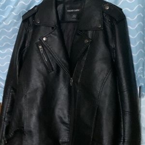 Colleen Lopez faux leather coat 1x